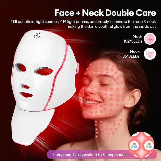 A&R Prime LED Light Therapy Face Mask - in use